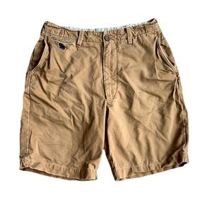 Abercrombie & Fitch Officer Shorts Men's Size 31 Type A-8 Chino Brown Drawstring